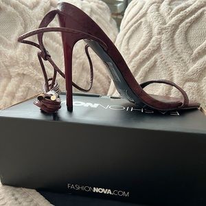 Fashion Nova wrap up heels